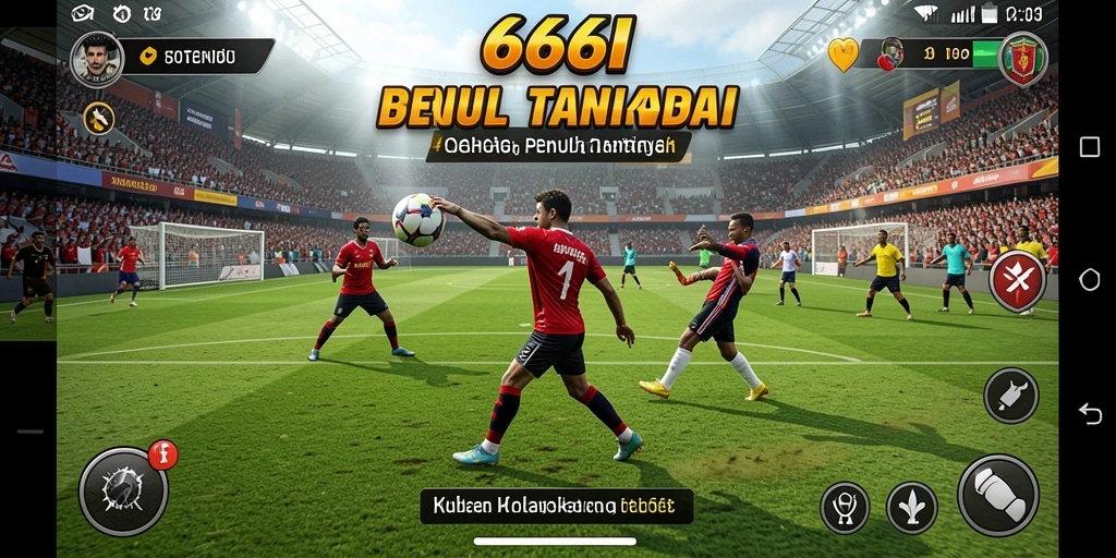 Tampilan gameplay seru dalam 666I yang menampilkan aksi olahraga.