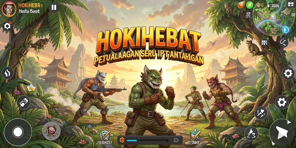 Tampilan gameplay seru HOKIHEBAT dalam petualangan mendebarkan.