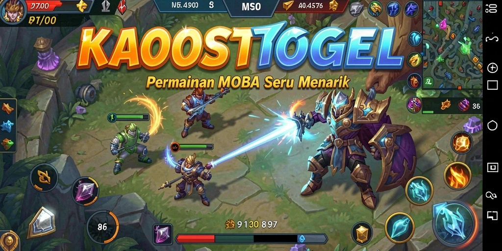Gameplay seru KAOSTOGEL dalam pertarungan MOBA.