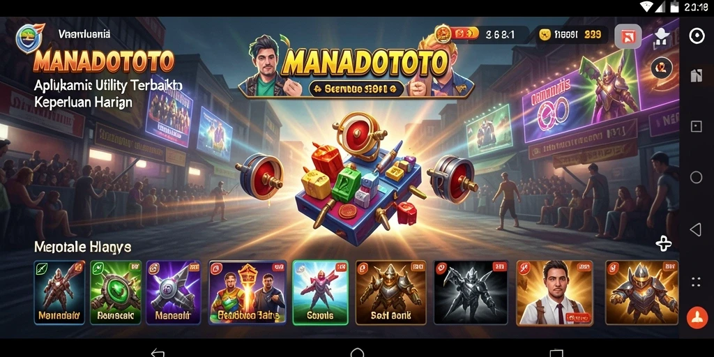 Tampilan screenshot utama MANADOTOTO yang menunjukkan fitur Utility.