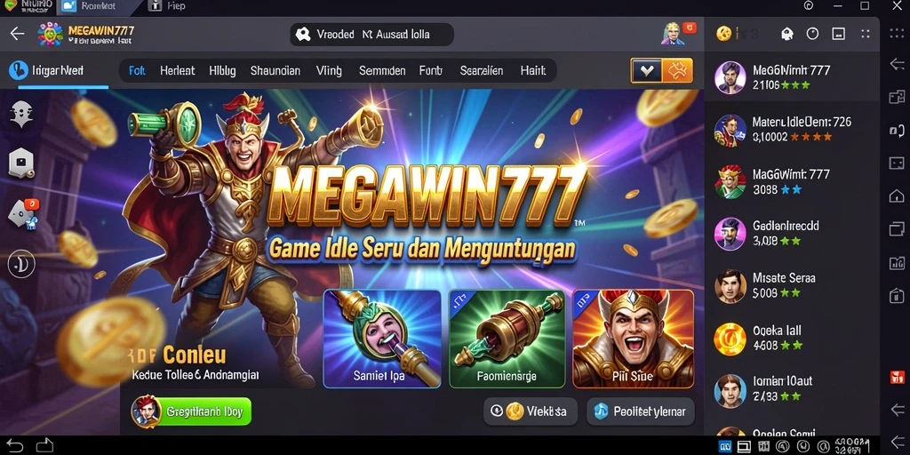 Tangkapan layar gameplay <strong>MEGAWIN777</strong> yang menunjukkan keseruan manajemen Idle.