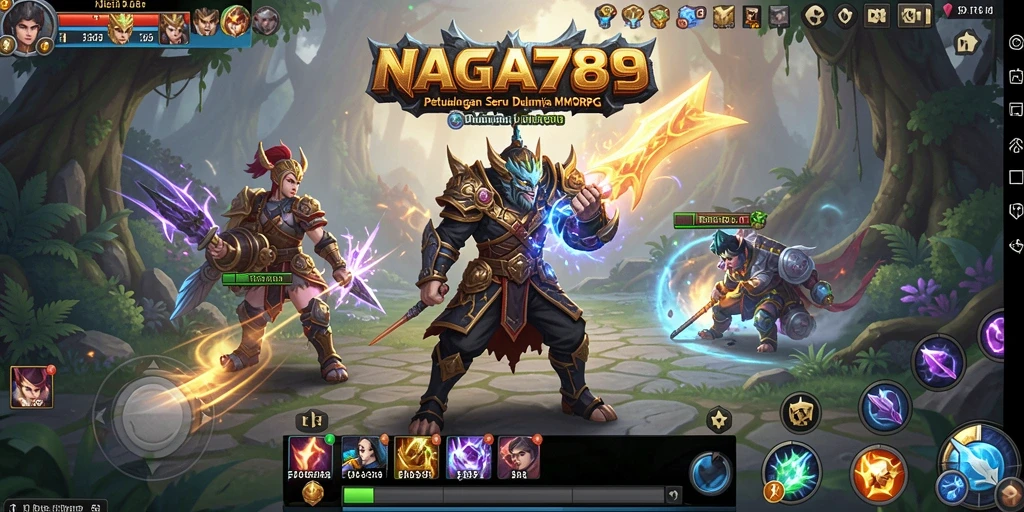 Tampilan gameplay fantastis NAGA789 dalam dunia MMORPG.