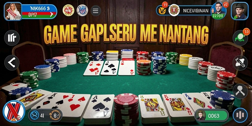 Screenshot gameplay NK666 yang menampilkan serunya bermain Gaple.