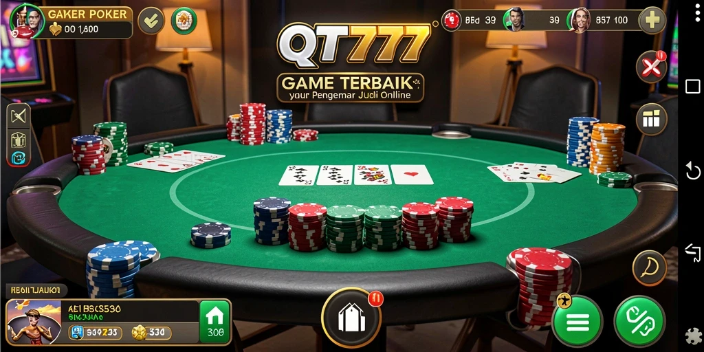Gameplay Poker yang penuh aksi di QT777.