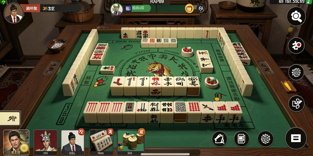 Screenshot gameplay RAP89 menampilkan momen seru dalam permainan Mahjong.