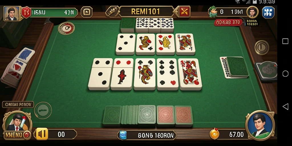 Screenshot REMI101 menampilkan gameplay seru Domino.