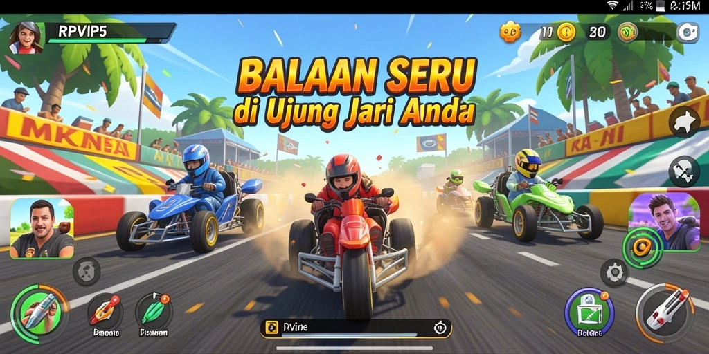 Tampilan yang menggambarkan keseruan balapan dalam RPVIP5.