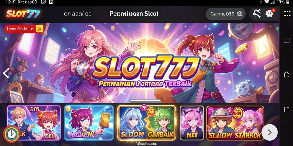 Tampilan menarik dari gameplay SLOT777 dengan karakter anime.