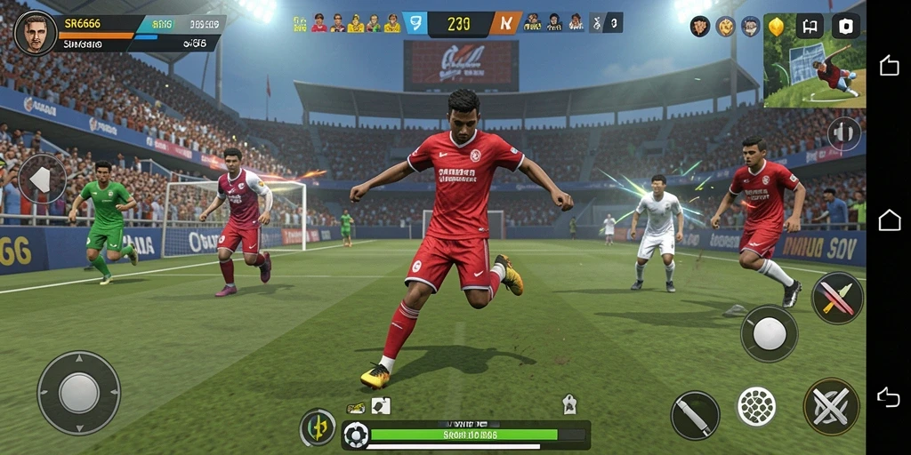 Gameplay seru SR6666 dengan grafis yang memukau dan aksi olahraga.