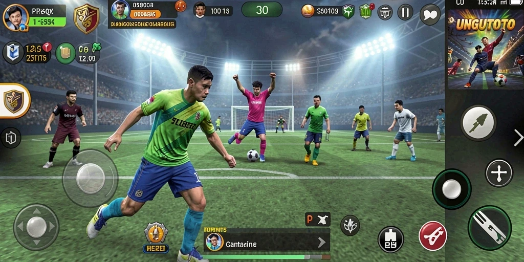 Screenshot gameplay UNGUTOTO dengan aktivitas olahraga seru.